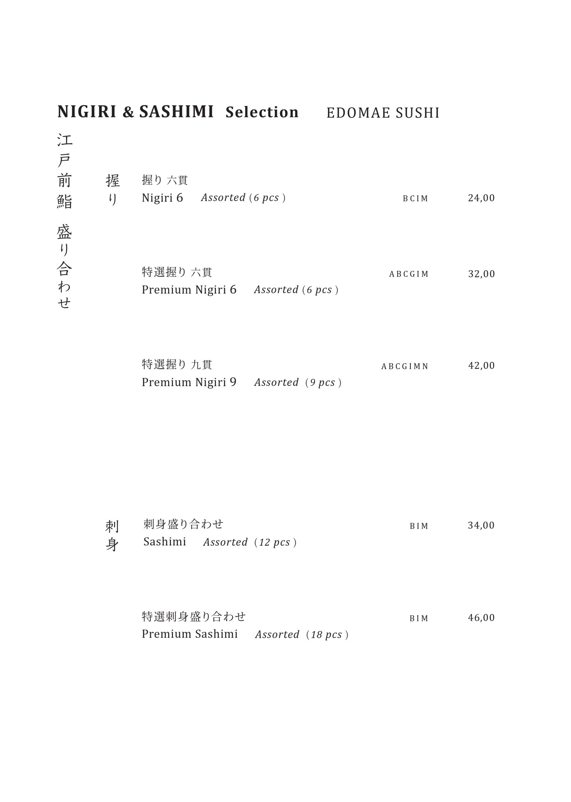 NIGIRI & SASHIMI Selection